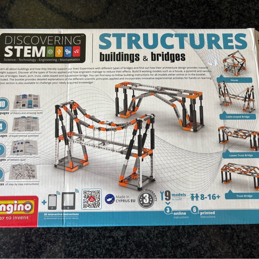 Discovering STEM Structures Building Set - Orange and Gray